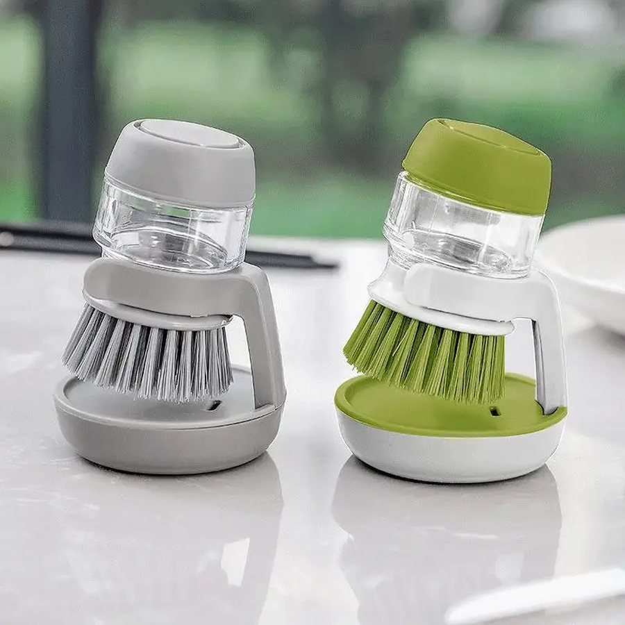 Brosse vaisselle à réservoir de savon