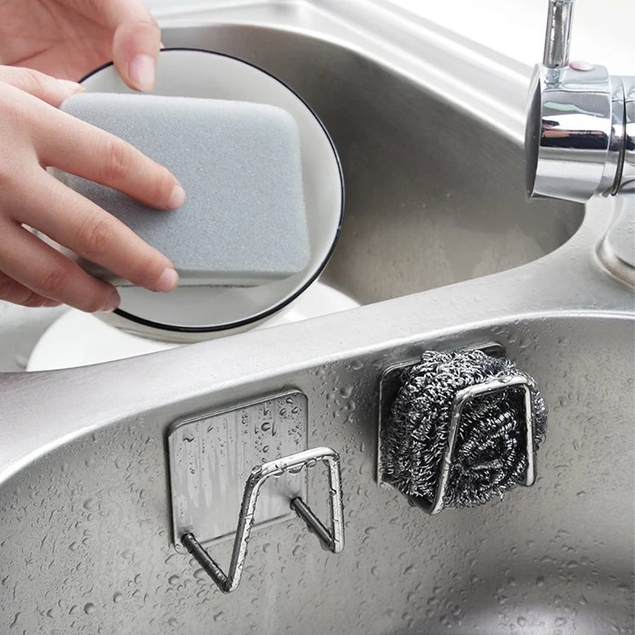 Support éponge inox pour évier