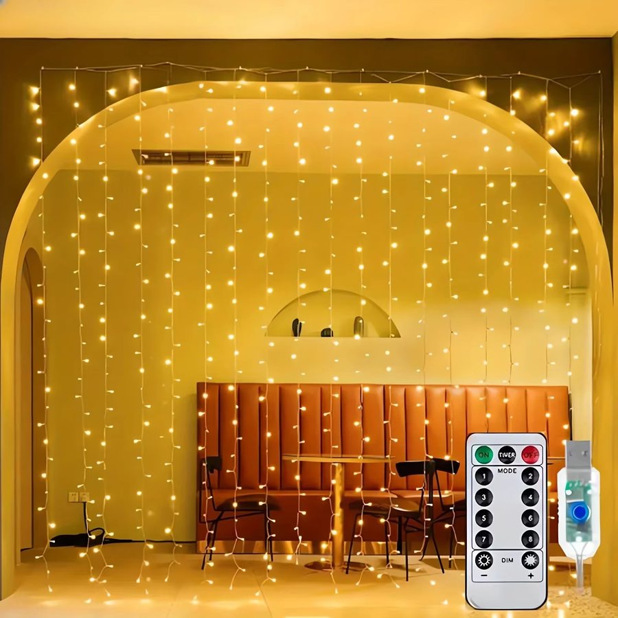 Rideau lumineux LED de 3 mètres