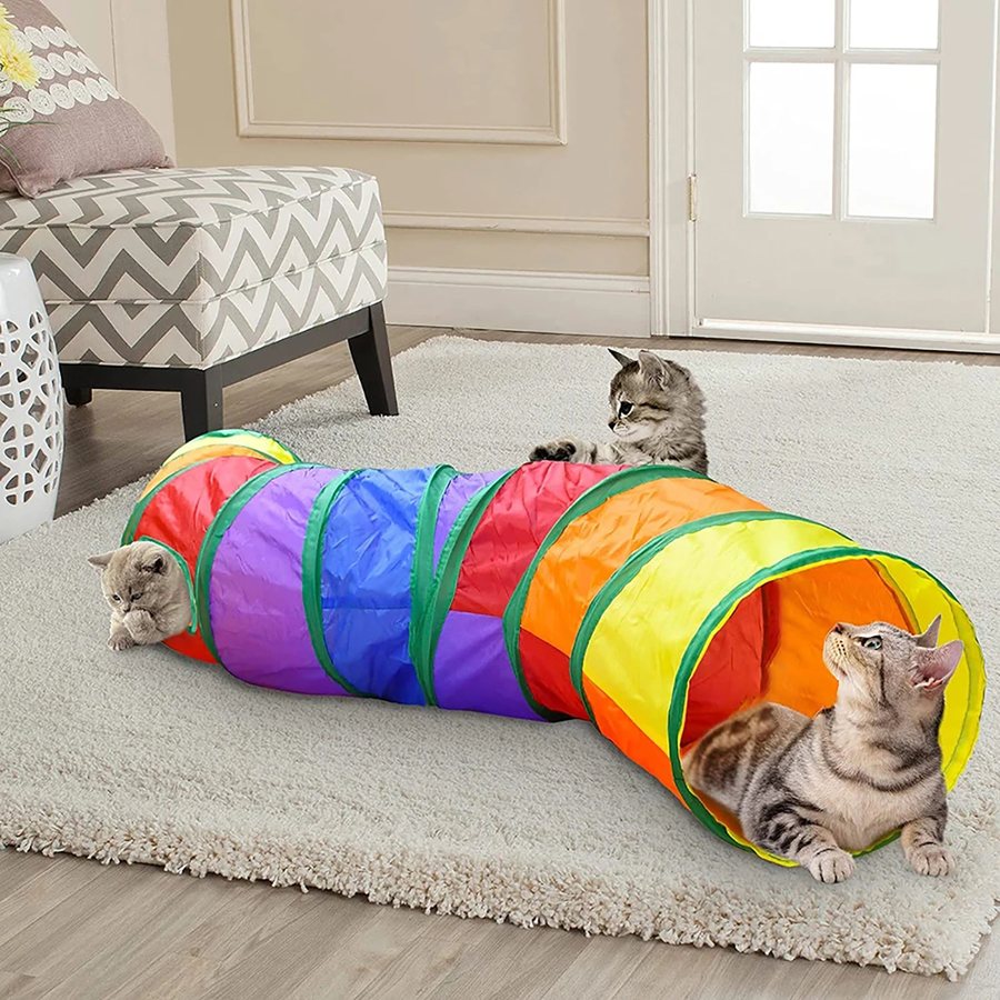 Tunnel de jeu pliable pour chat