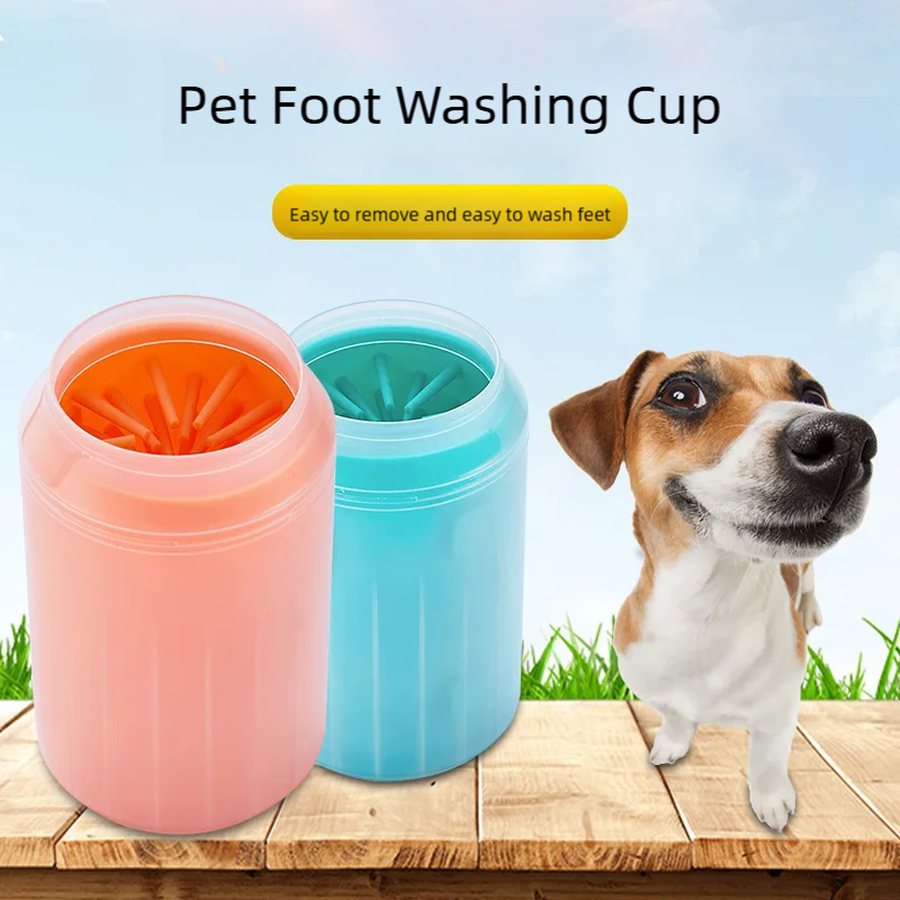 Gobelet nettoie-pattes en silicone