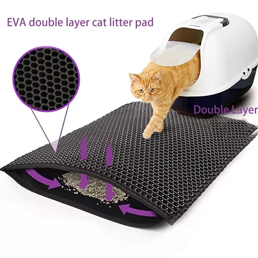 Tapis de litière double couche