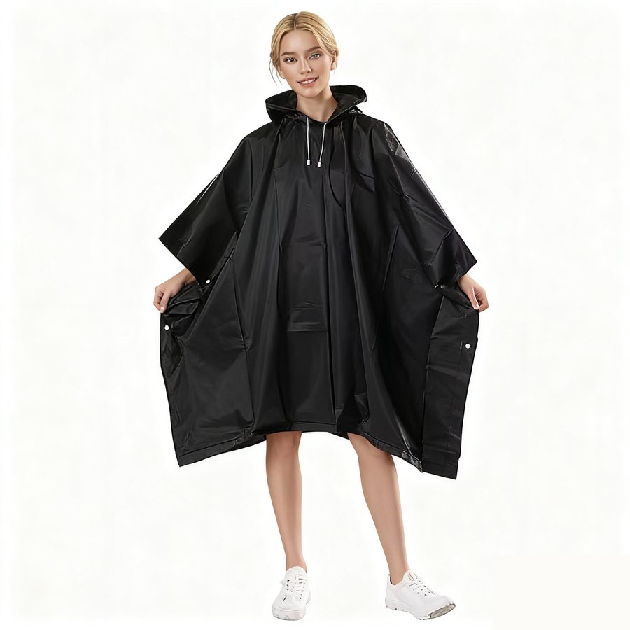 Poncho de pluie à capuche