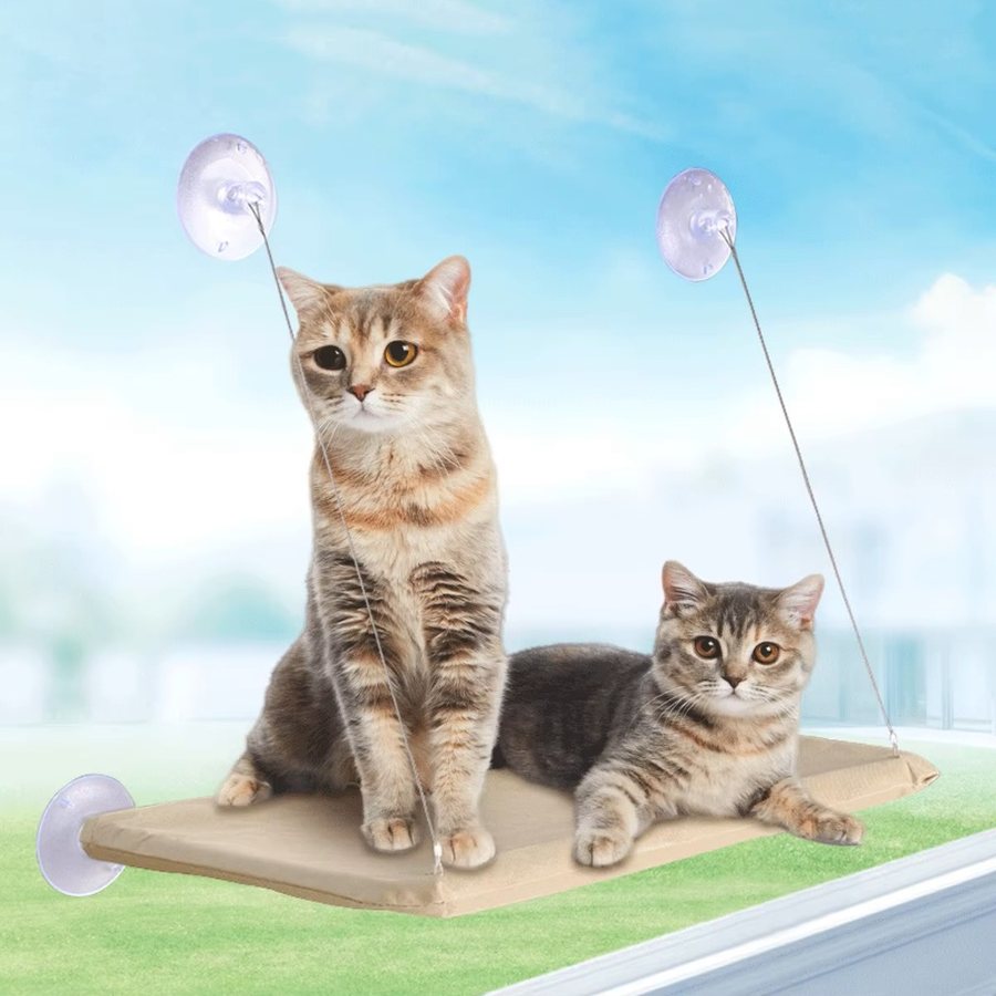 Hamac de fenêtre pour chat à ventouses