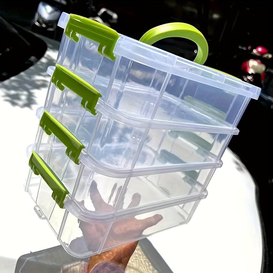 Boîte de rangement transparente à 4 étages