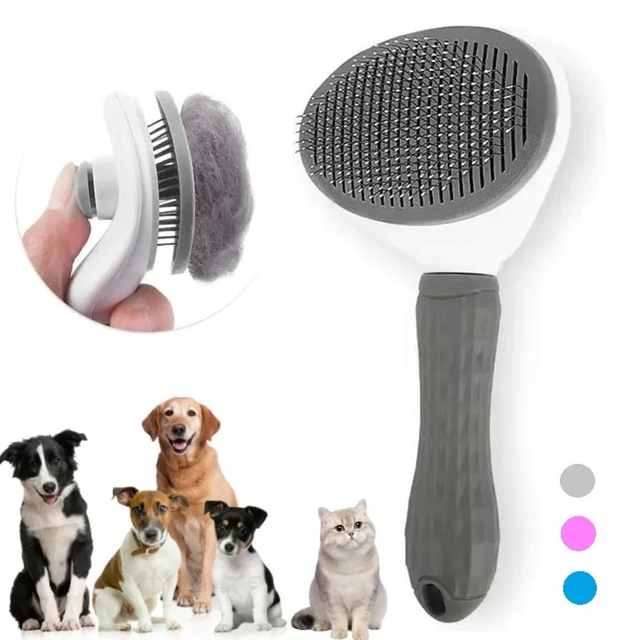 Brosse autonettoyante chien et chat
