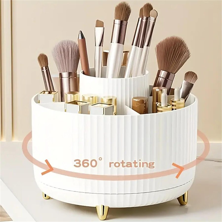 Organisateur rotatif pour pinceaux et maquillage