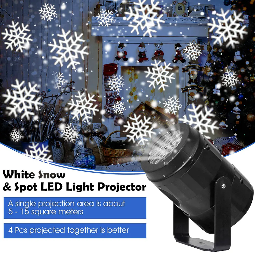 Projecteur LED flocons de neige USB