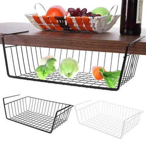 Panier suspendu sous étagère