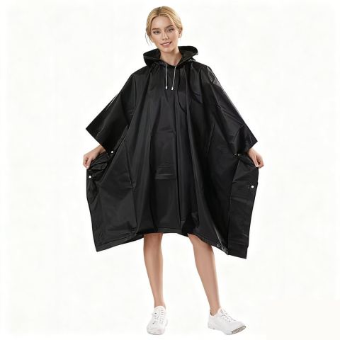 Poncho de pluie à capuche