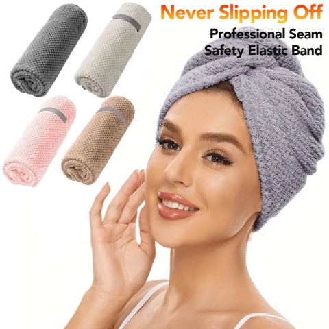 Serviette à cheveux turban en microfibre