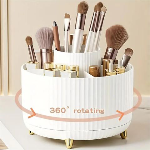 Organisateur rotatif pour pinceaux et maquillage