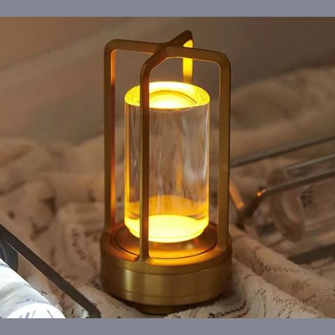 Lampe lanterne en cristal sans fil